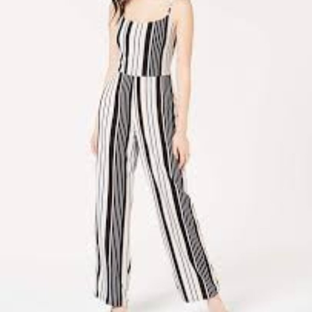 Material Girl - Stripe Print Jumpsuit-